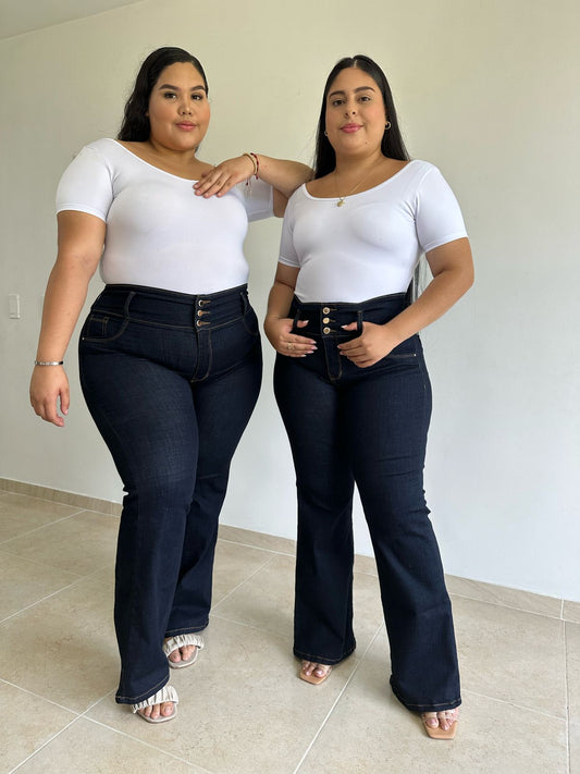 Jeans Bota Ancha - Tela Strech