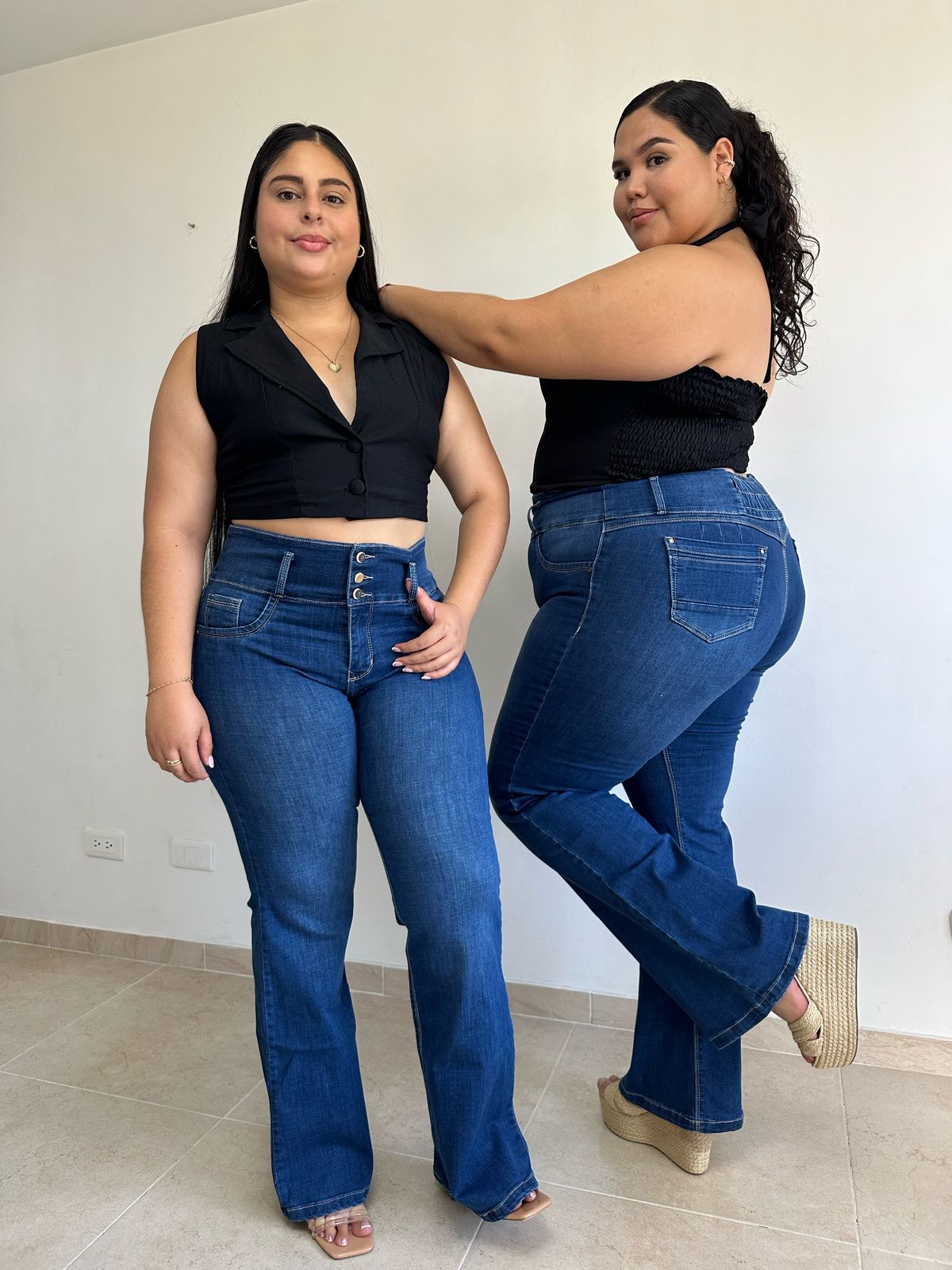 Jeans Bota Ancha - Tela Strech