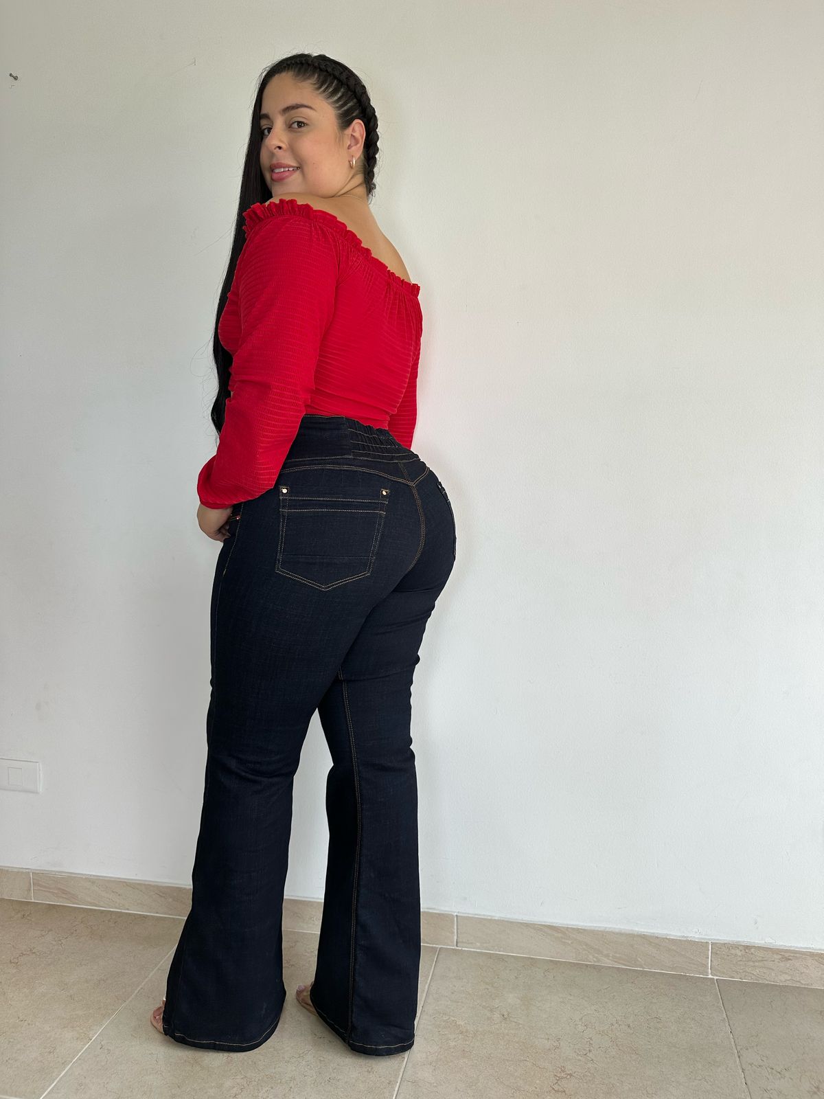 Jeans Bota Ancha - Tela Strech