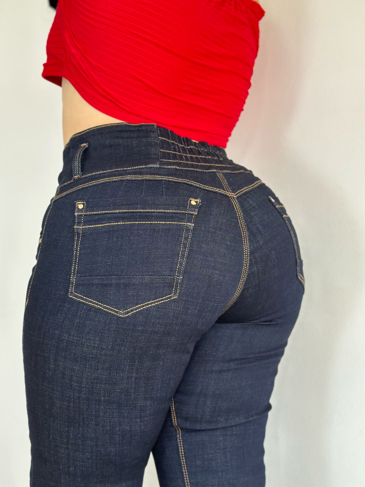 Jeans Bota Ancha - Tela Strech