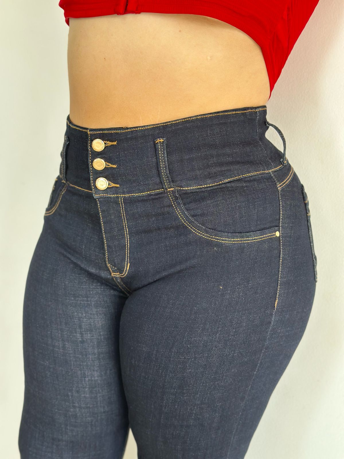 Jeans Bota Ancha - Tela Strech